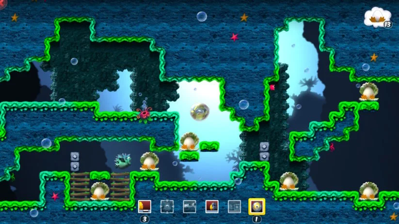 Jeu Toki Tori sur Nintendo Switch : monde aquatique