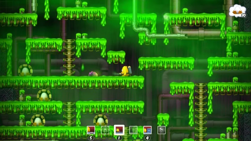 Jeu Toki Tori sur Nintendo Switch : dans les égouts