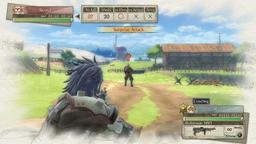 Jeu Valkyria Chronicles 4 sur Nintendo Switch : en action sur le terrain