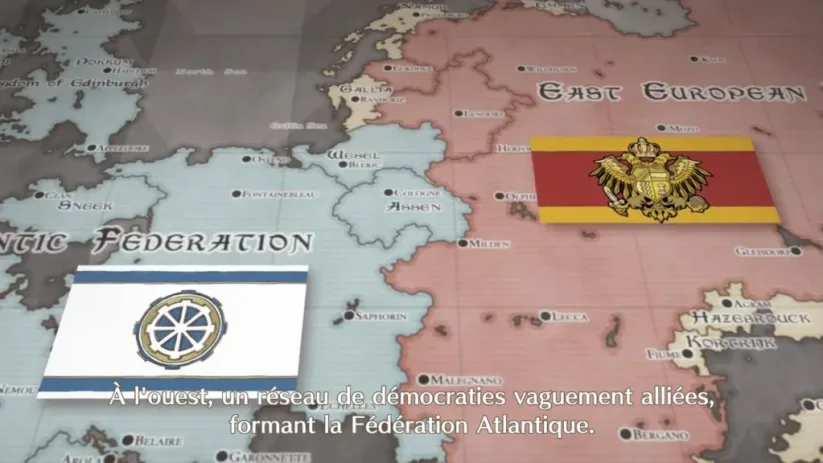 Jeu Valkyria Chronicles 4 sur Nintendo Switch : carte d'Europa