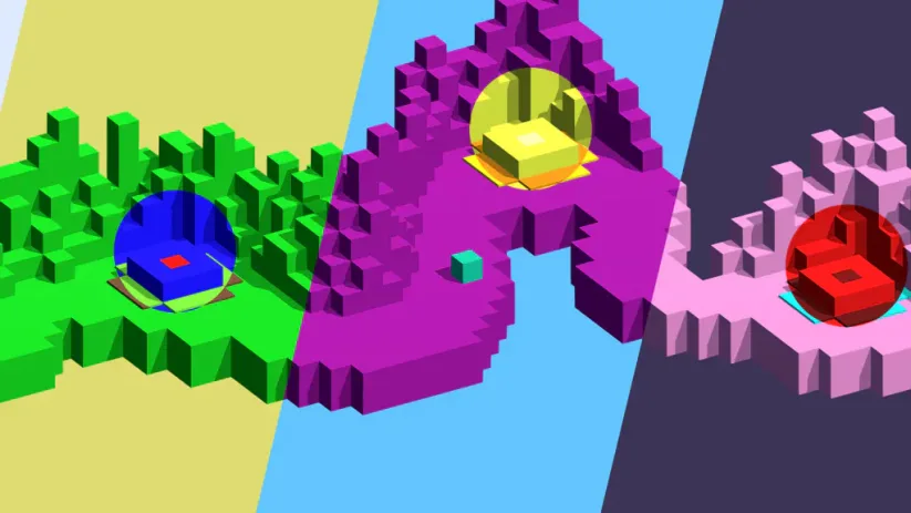 Jeu Vectronom sur Nintendo Switch : screenshot du menu