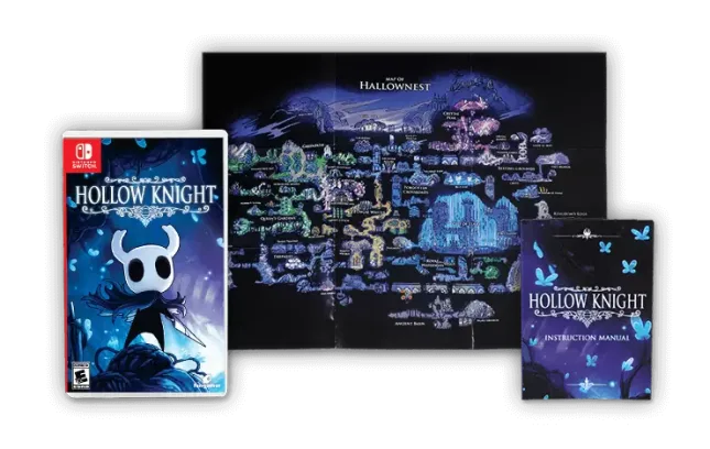 La version standard d'Hollow Knight version physique sur Nintendo Switch