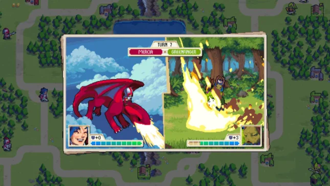 Jeu Wargroove sur Nintendo Switch : attaque du dragon