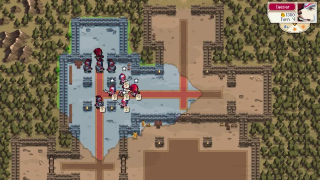 Jeu Wargroove sur Nintendo Switch : avancée dans la carte