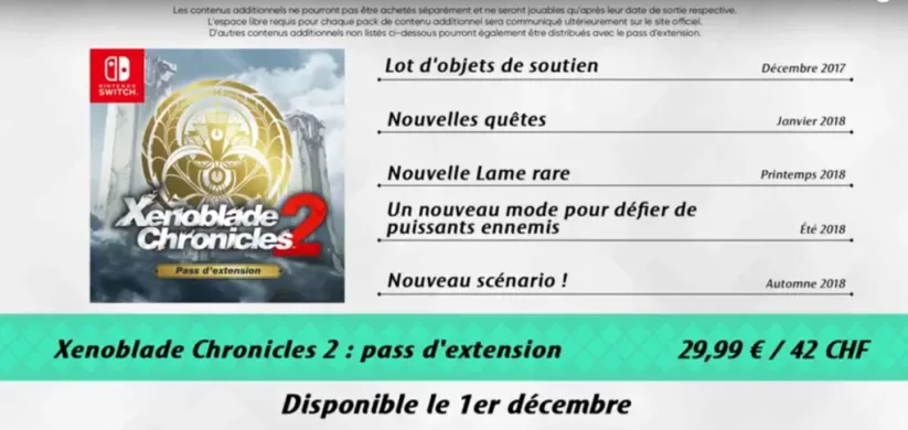 Xenoblade Chronicles 2 Pass d'extension