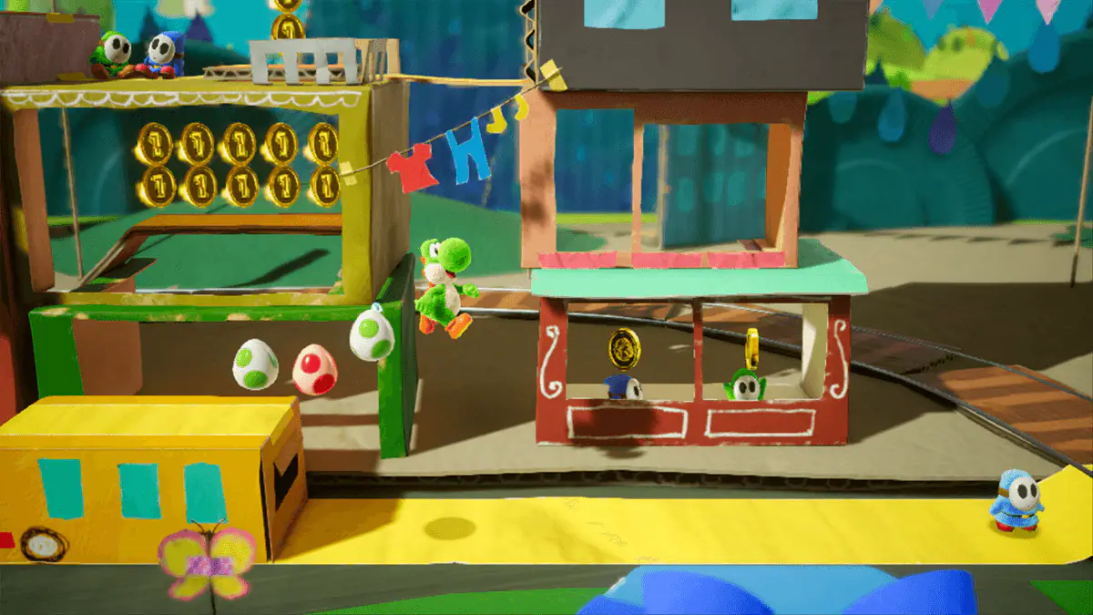 Jeu Yoshi's Crafted World sur Nintendo Switch : petite balade en train
