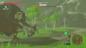 Quand Link affronte un Lynel et un Hinox en même temps sans dommages dans Zelda Breath of the Wild